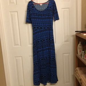 Ana Lularoe Black And Blue Aztec Print